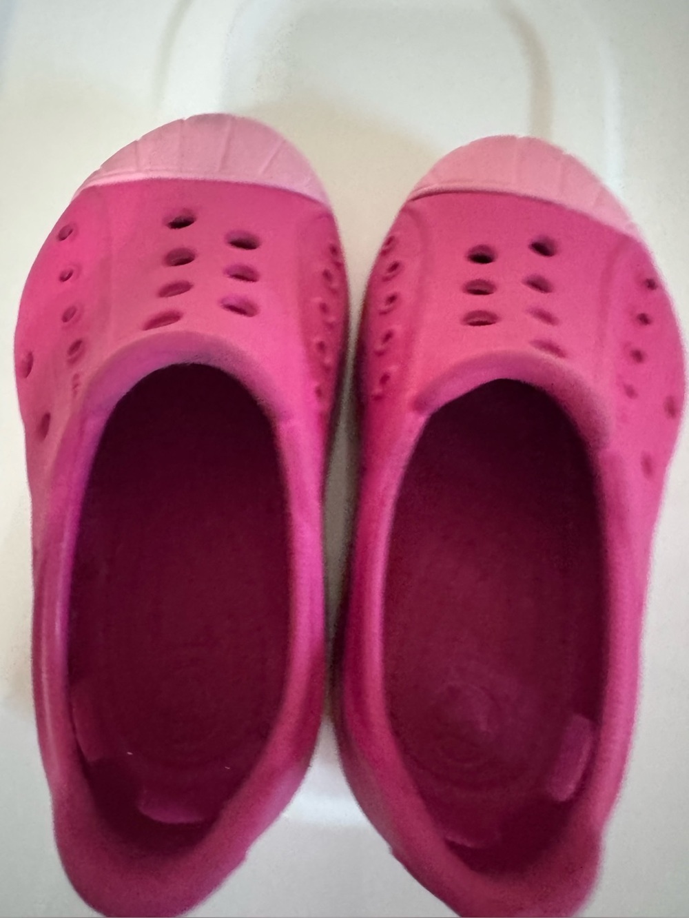 CROCS Bump It Clog Kids Lightweight Two Tone Pink Slip-On C6 /toddler baby - Picture 5 of 8